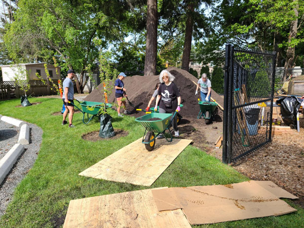 soil, Porcher Park. volunteers