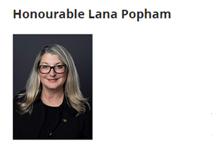 Lana Popham, minister, agriculture and food